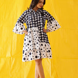 Retro Spots Black and White Dress