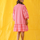 Pink-Up Polka Dress