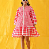 Pink-Up Polka Dress