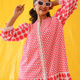 Pink-Up Polka Dress