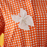 Pointelle Orange Shirt