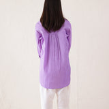 Pintuck Poise Purple Shirt