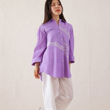 Pintuck Poise Purple Shirt
