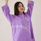 Pintuck Poise Purple Shirt