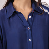Azure Tie Dye Muslin Blue Shirt
