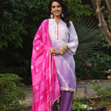 Lavender Blooms Festive Kurta Set of 3