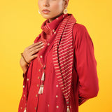 Kanak Red Block Print Dress