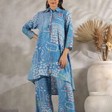 Phalguni Skyblue Bandhani Co-ord Set