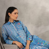 Phalguni Skyblue Bandhani Co-ord Set