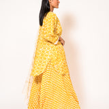 Kinjal Yellow Batik Kurta Set Of 3