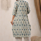 Ikat Printed Cotton Kurta