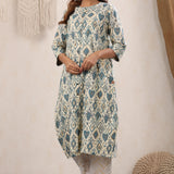 Ikat Printed Cotton Kurta