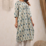 Ikat Printed Cotton Kurta