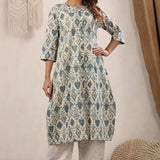 Ikat Printed Cotton Kurta