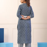 Naiki Indigo Straight Kurta