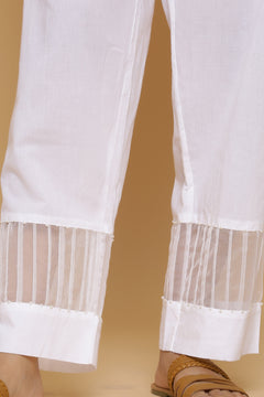 WHITE ORGANZA DETAILING BOTTOM