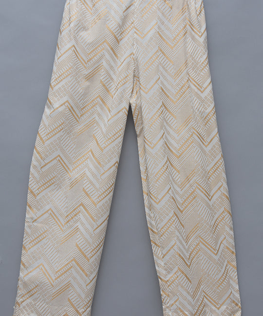 Cotton golden printed pant