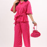 Ashvini Uttara Rani Pink Co-Ord Set