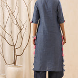 Blue Trendy Straight Cotton Kurta