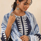 Sahiba Cotton Embroidered Kurta Set of 3