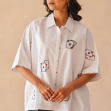 Card Story Embroidery Shirt