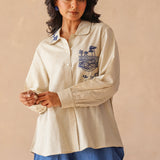 ChillWeave Beige Linen Shirt