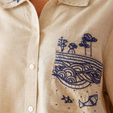 ChillWeave Beige Linen Shirt