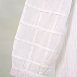 Check Pintucks White Shirt
