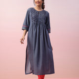 Cotton Cascade Pintuck Kurta