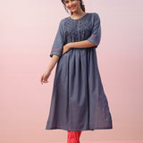 Cotton Cascade Pintuck Kurta