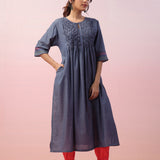 Cotton Cascade Pintuck Kurta