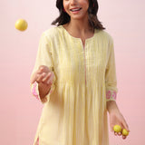 Lime Pop-Up Colour Stripes Kurta