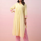 Lime Pop-Up Colour Stripes Kurta