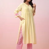 Lime Pop-Up Colour Stripes Kurta