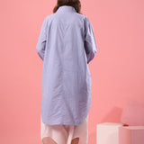 Bleepy Blue Shirt Dress