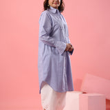 Bleepy Blue Shirt Dress