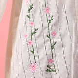 Blossom White Embroidery Shirt
