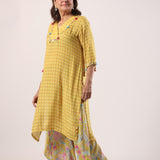 Aadya Yellow Bandhani kurta set of 2