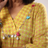 Aadya Yellow Bandhani kurta set of 2