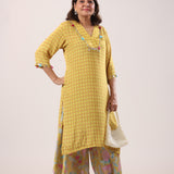 Aadya Yellow Bandhani kurta set of 2