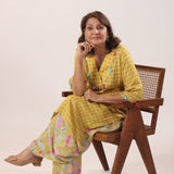 Aadya Yellow Bandhani kurta set of 2