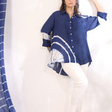 Azure Tie Dye Muslin Blue Shirt