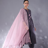 Shady Grey Pintucks Kurta set of 3