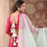 Gangaur Pink Leheriya Lehenga