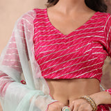 Gangaur Pink Leheriya Lehenga