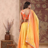 Kesariya Orange Leheriya Lehenga