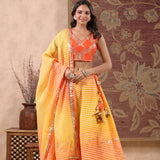 Kesariya Orange Leheriya Lehenga