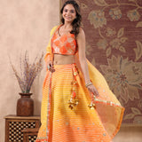 Kesariya Orange Leheriya Lehenga