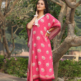 Lihaaz Magenta Kaftan Set