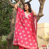 Lihaaz Magenta Kaftan Set